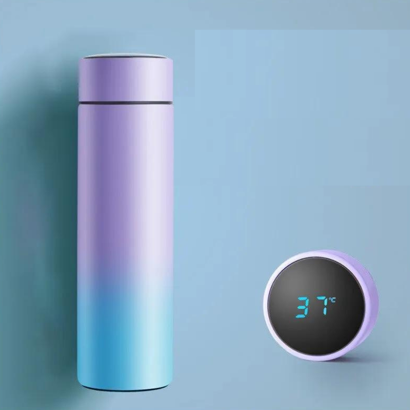 garrafa termica com medidor de temperatura