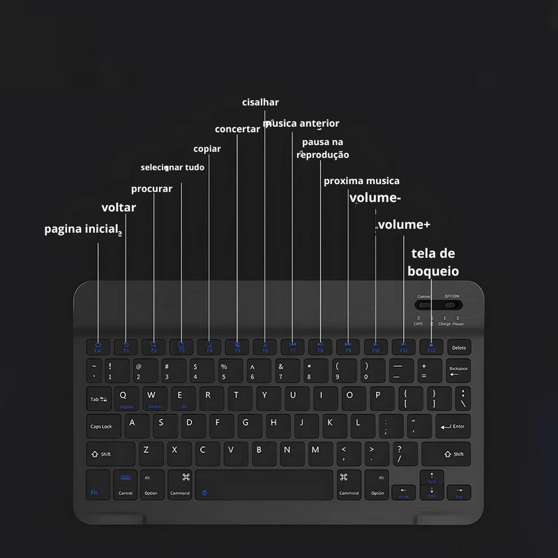 teclado e mause para celular via bluetooth